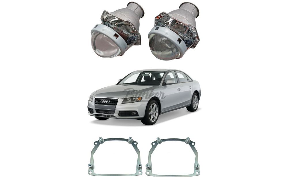 Готовый комплект для замены штатных линз Audi A4 B8 2007-2015 Bosch AL, AFS