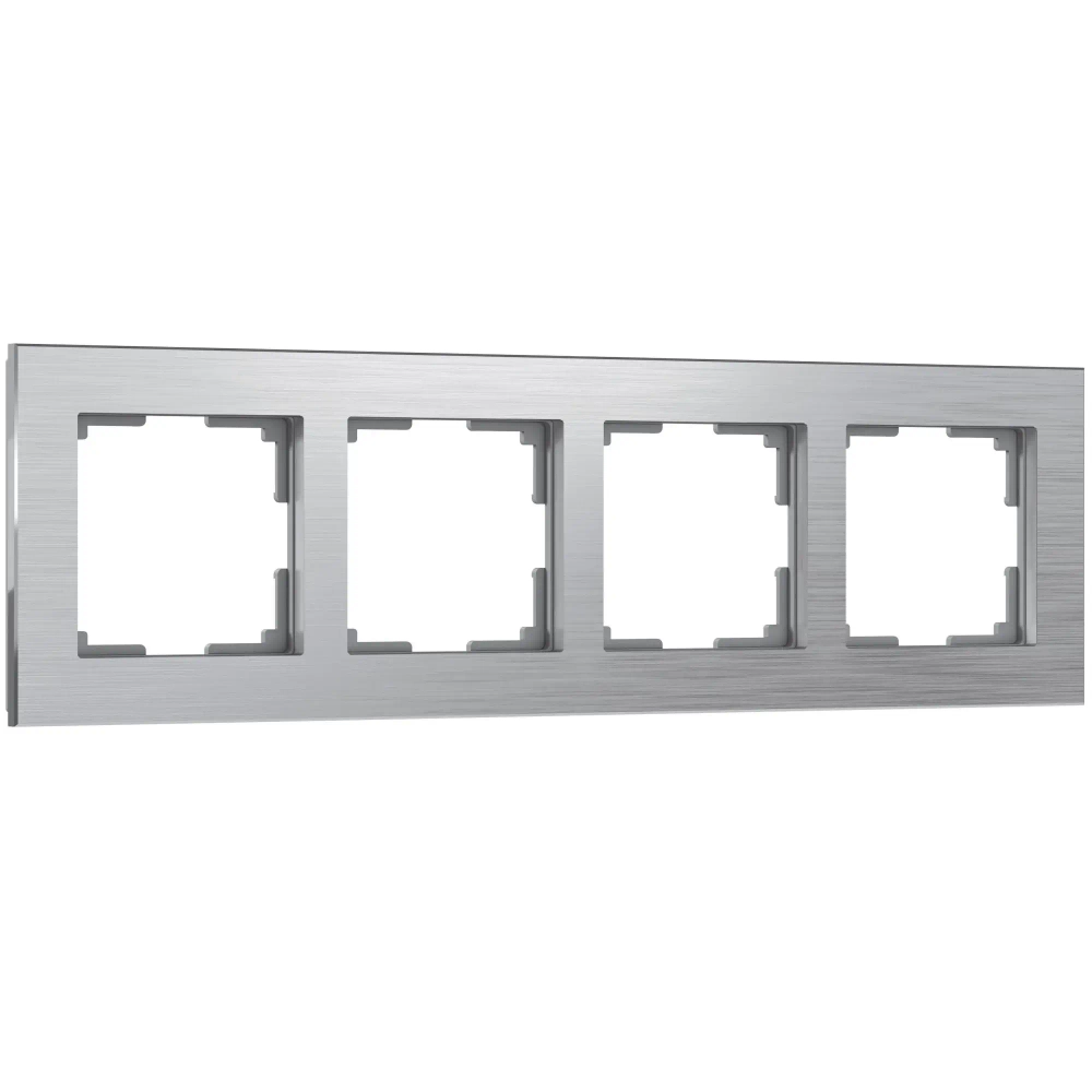 Рамка на 4 поста Aluminium (алюминий) W0041706
