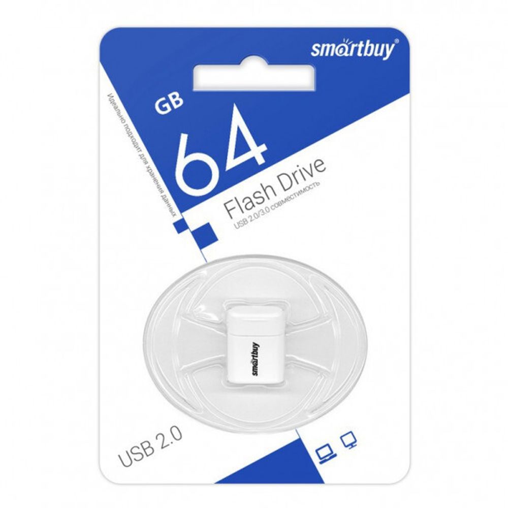 USB карта памяти 64ГБ Smart Buy Lara (белый)