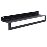 Полка настенная Line 50см с полотенцедержателем (черный)