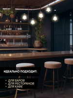 Подвесной винтажный лофт патрон E27 1м, Графитовый