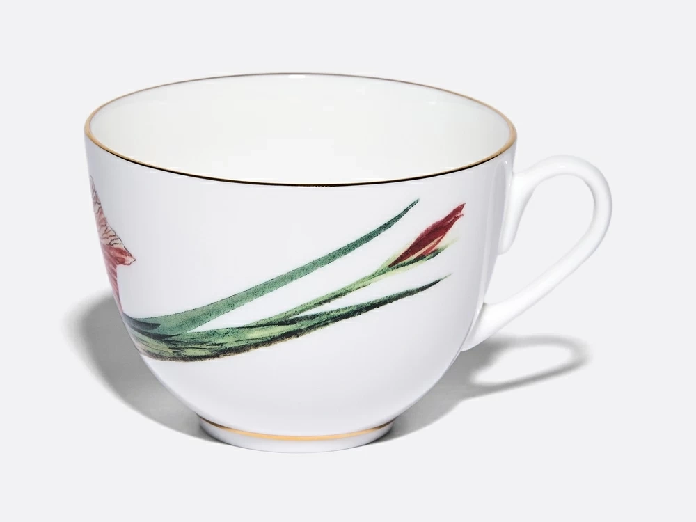 Чашка с блюдцем L’Art des Fleurs (Искусство цветов) в подарочной упаковке, форма Весенняя 2, рисунок Тигровый ирис, арт 81.33404.00.1