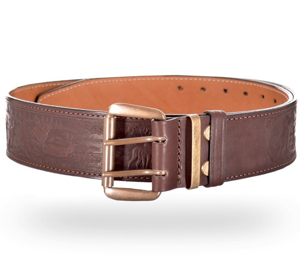 Ремень охотника брючный ХСН коричневый 50 мм