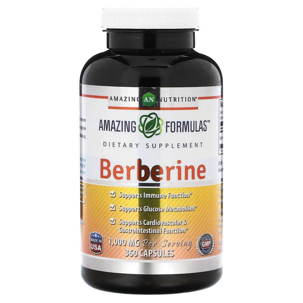 Amazing Nutrition, берберин, 360 капсул (500 мг в 1 капсуле)