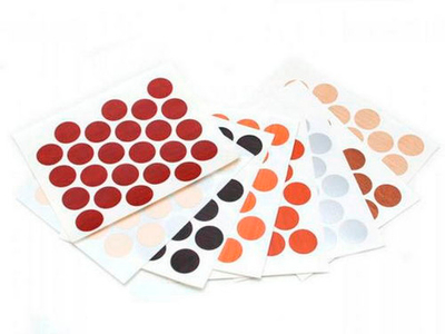 Заглушка липкая № 3 клен d=14мм (пластина = 50 шт)