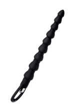 Анальная цепочка черная Toyfa A-toys с вибрацией силикон 32,7 см