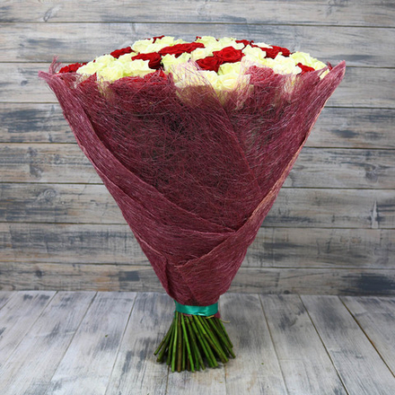 Букет из 101 розы микс