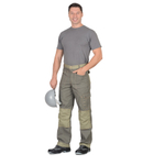 Брюки СИРИУС-ВЕСТ-ВОРК т.оливковый со св.оливковым пл. 275 г/кв.м