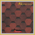 Гибкая черепица Docke EUROPA Карат Красный 3м2