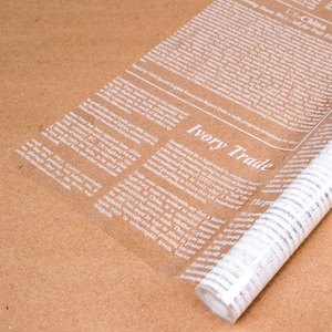 Пленка прозрачная с рисунком "Газета деловая" Белая