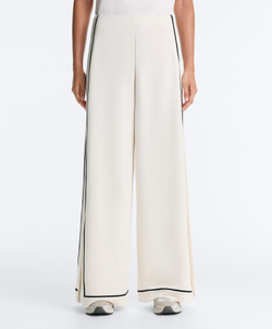 OYSHO Широкие брюки из модала с контрастной окантовкой, экрю