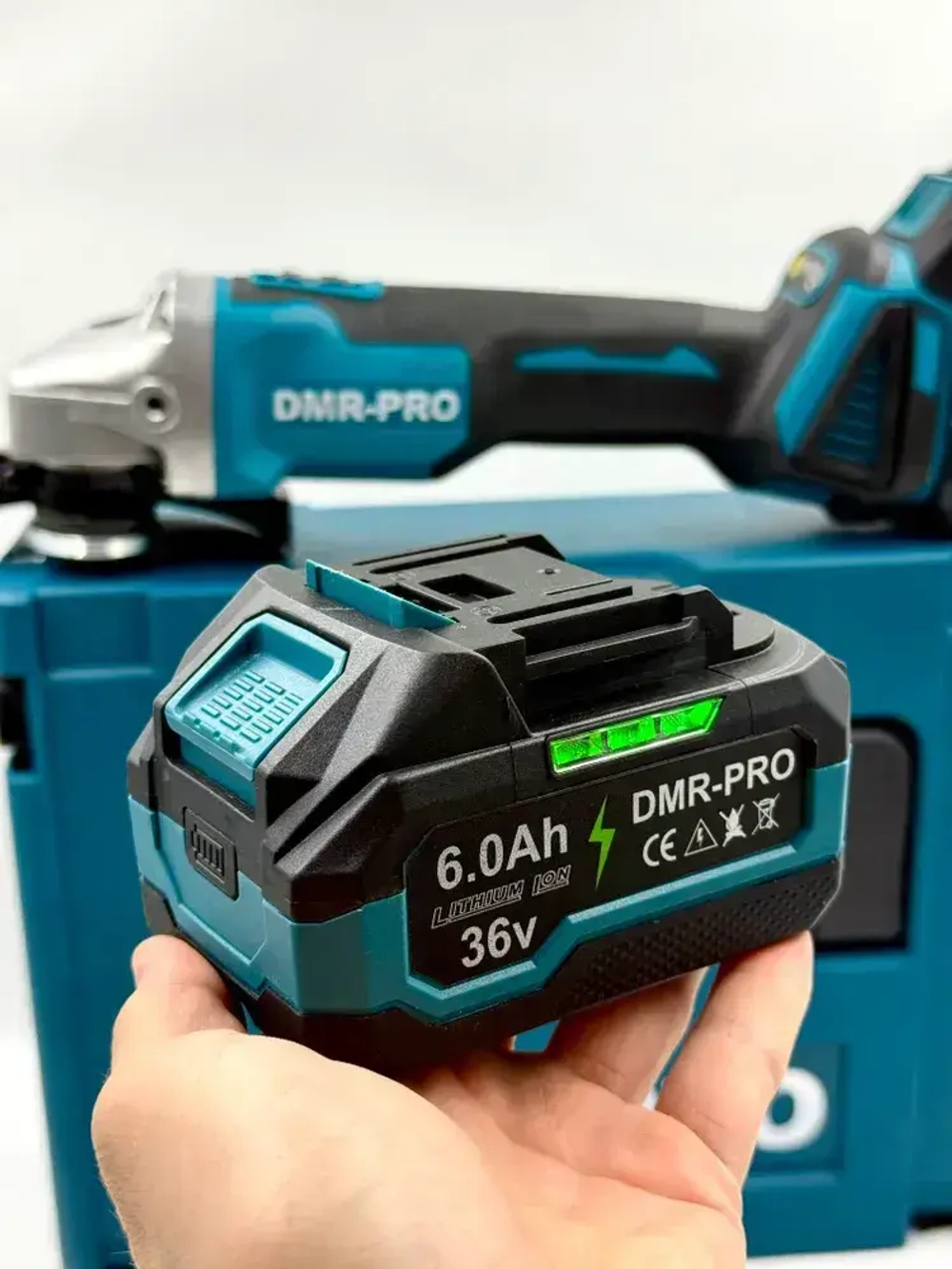 Болгарка 125 Аккумуляторная бесщеточная / УШМ аккумуляторная DMR-PRO в кейсе + 2 акб