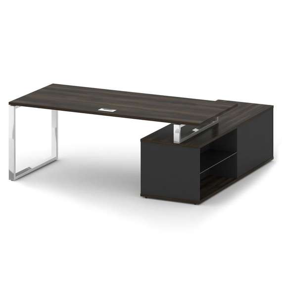 Shift Стол руководителя с опорной греденцией, левый SK.SRG-200 (L) Дуб Мали/Антрацит 2000*1800*753