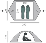 Палатка Point 2+ BTrace, зеленый/бежевый