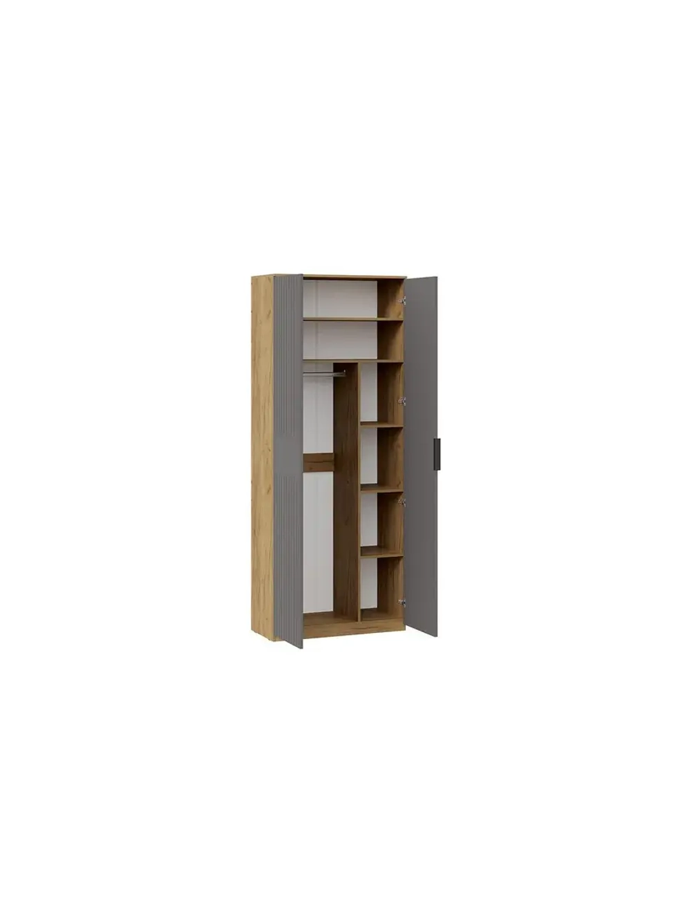 Прихожая с зеркалом Дуб Крафт золотой 245х43х226