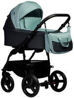 Детская коляска Indigo Impulse Eco 3 в 1 с автокреслом Avionaut Cosmo Beige Ie07 серая кожа/шалфей
