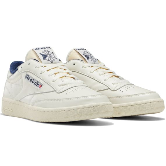 Reebok CLUB C 85 ВИНТАЖНЫЕ кроссовки для скейтборда Низкие Бежевые Белые кроссовки Унисекс