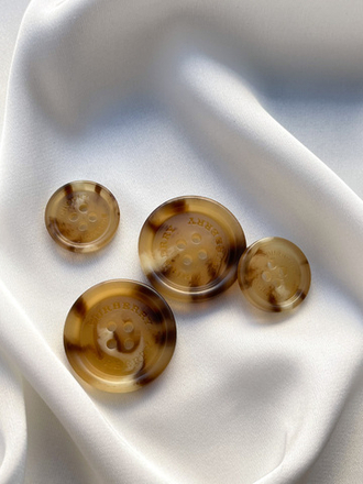 Пуговицы На Прокол БАРБ светлые (коричневые с прожилками)