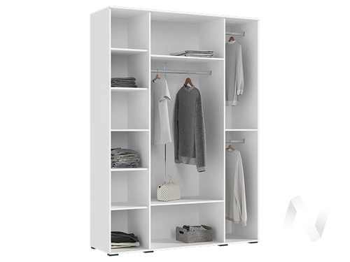 Шкаф 4-х ств.(1600) Норд (белый/белый глянец холодный)