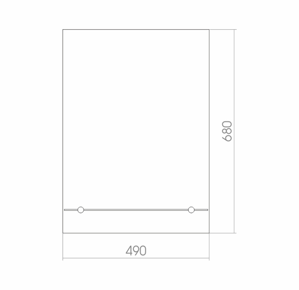 Зеркало MIXLINE "Модерн-Люкс" 495*685 (ШВ) с полкой и фацетом