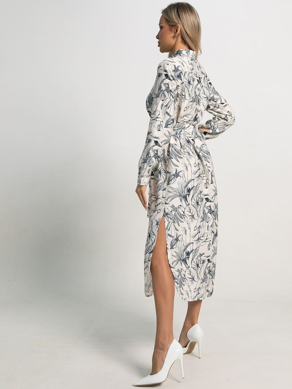 Платье-рубашка Долли (бело-синее) П15555-10М LT Collection