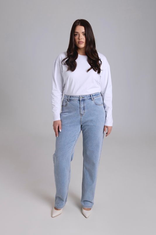 Джинсы straight fit, синий