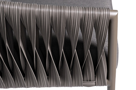 Диван двухместный уличный 75x190x81см Garda Decor Муза серый