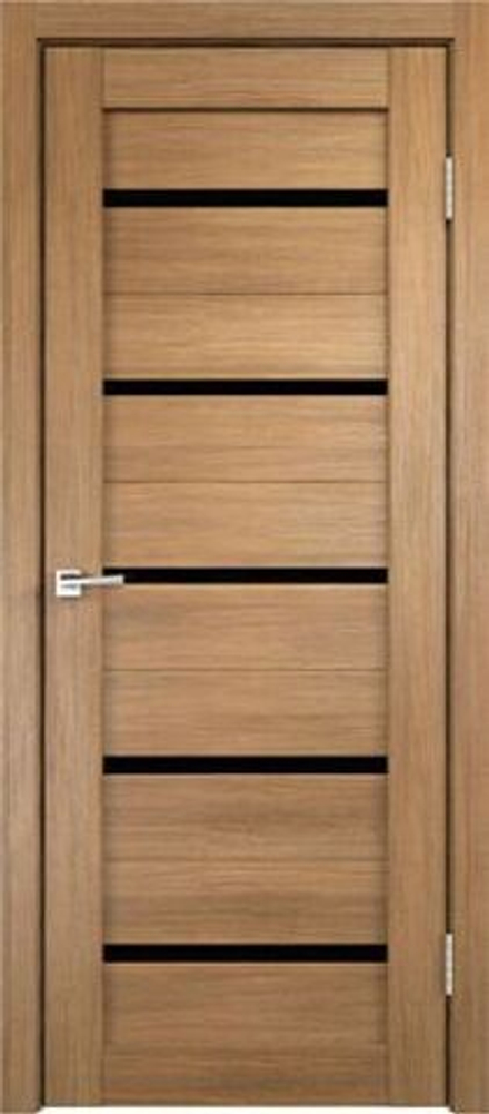 Межкомнатная дверь Velldoris Duplex PO Лакобель Черное Дуб золотой