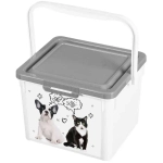 Контейнер для корма с декором lucky pet 5,3л (серый)