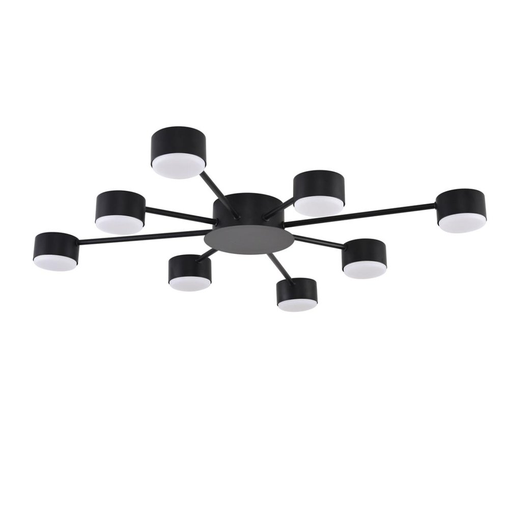 8344/8C COMFI LN26 251 черный, металл Люстра GX53 LED 8*7W 220V TORINA