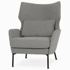 Кресло Alexa, серый велюр