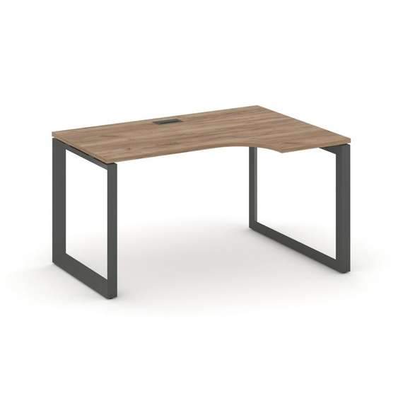 Style Project Стол рабочий эргономичный SN-59O.SPA-011(R) Дуб Табак/Металл Антрацит/Черный Заглушка