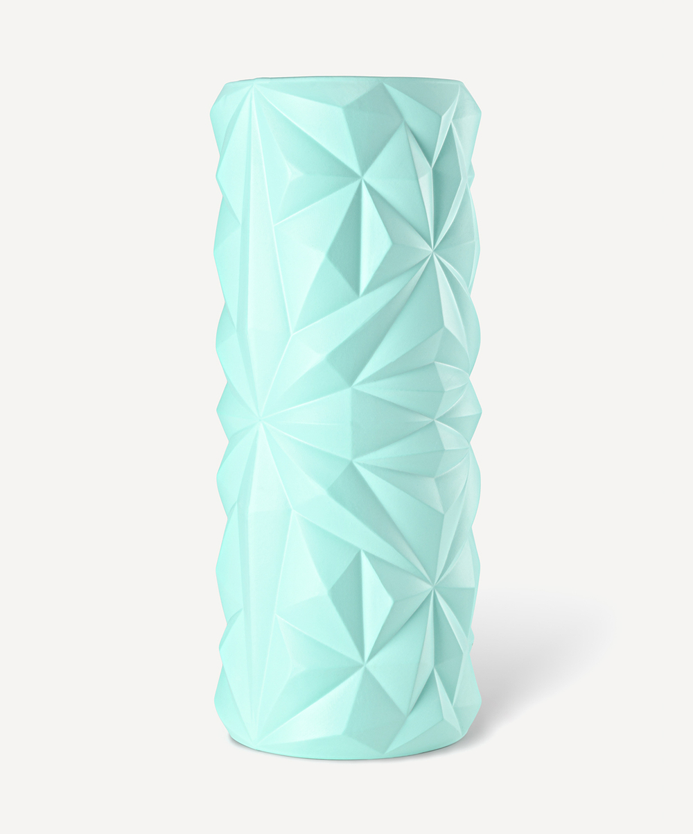 Ролик массажный FA-507, EVA/PP, средняя жесткость, 32,5x12,5 cм, мятный/серый