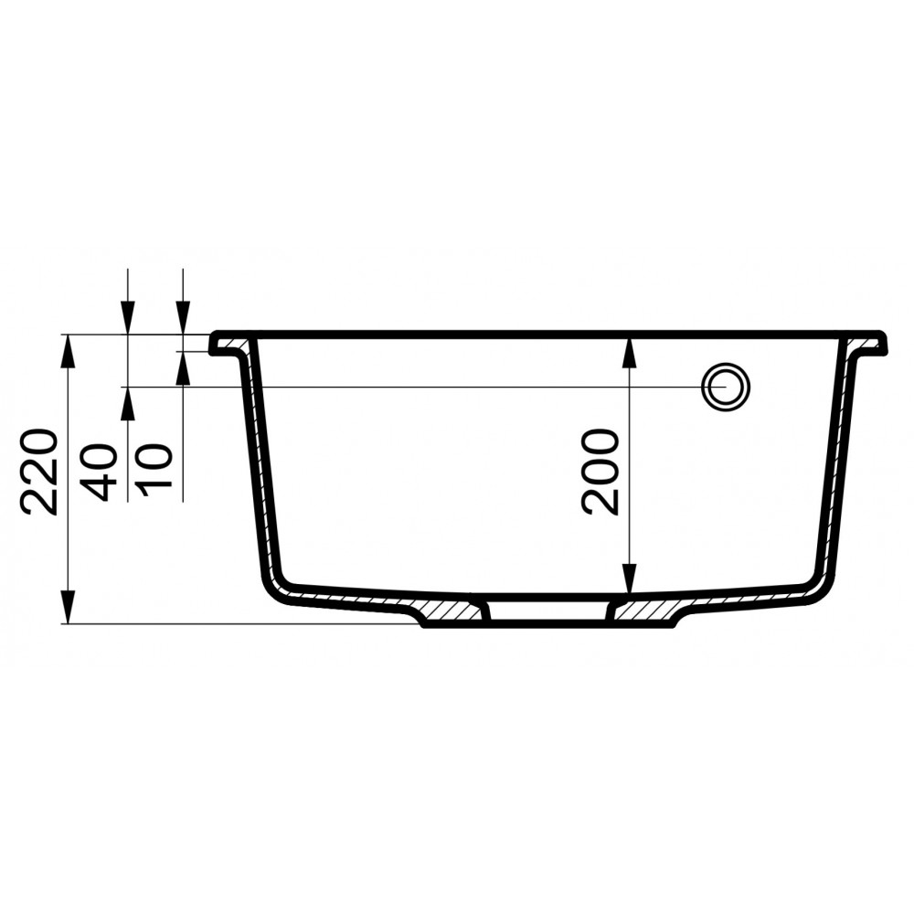 Мойка для кухни MILACIO Murcia 51 Cuarzo MC.77022, белый
