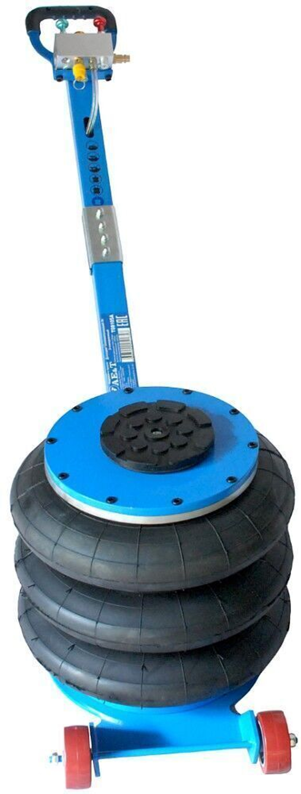 Домкрат T08105A пневматический с ручкой 5 т AE&T 3-секционный