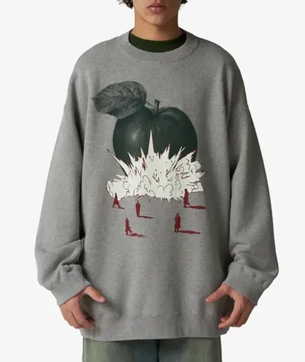 UNDERCOVER СВИТШОТ СЕРЫЙ APPLE