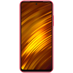 Тонкий жесткий чехол красного цвета для Xiaomi Poco M4 Pro 4G от Nillkin, серия Super Frosted Shield