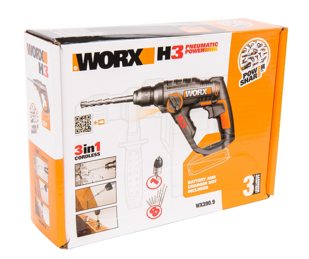 Перфоратор аккумуляторный WORX WX390.9