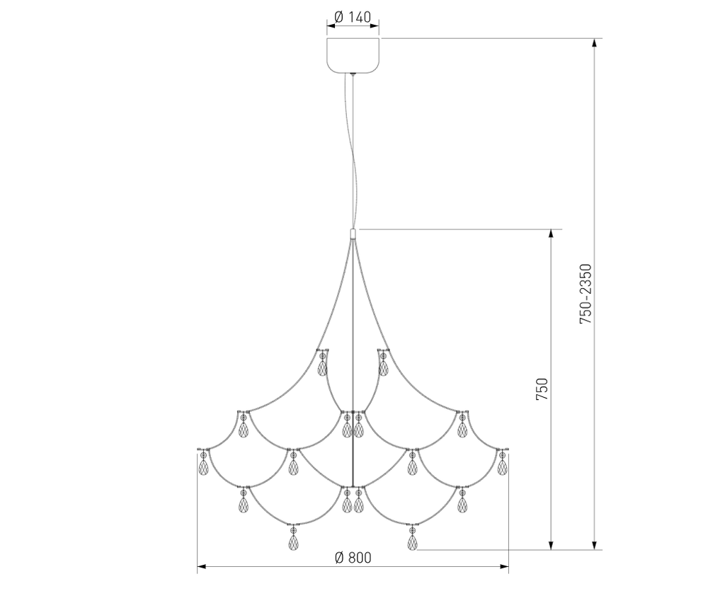 Подвесная светодиодная люстра Bogate's Adit 90400 LED