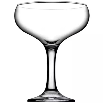 Шампанское-блюдце «Бистро» стекло 260мл D=95/63,H=132мм прозр