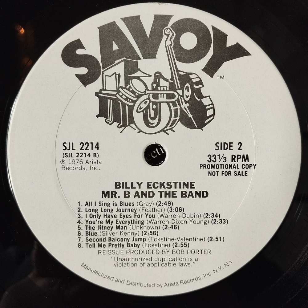 Винтажная виниловая пластинка LP Billy Eckstine Mister B. And The Band (USA 1976)