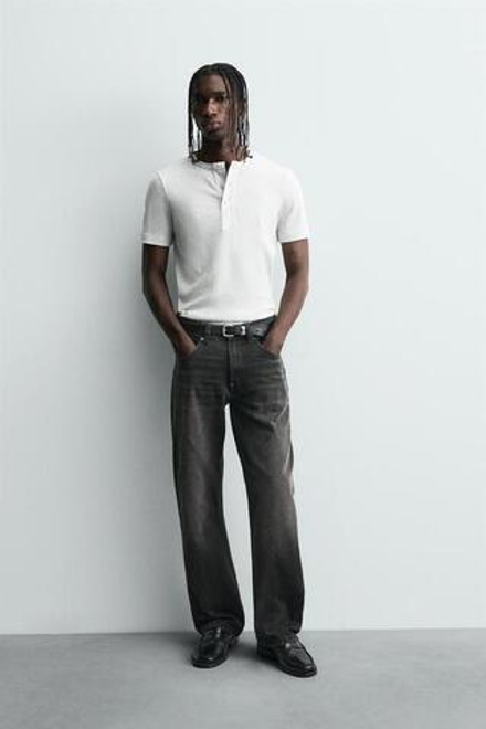 ZARA ДЖИНСЫ СВОБОДНОГО КРОЯ, ЗЕЛЕНЫЙ