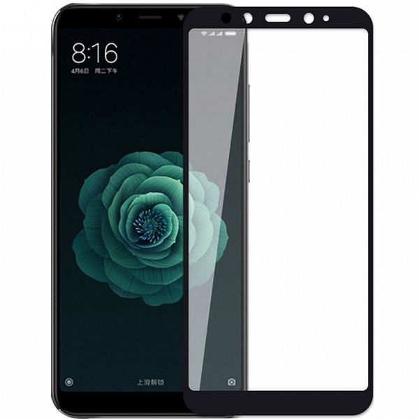Защитное стекло 2.5D Xiaomi Mi A2 (Mi 6X) (Черное)