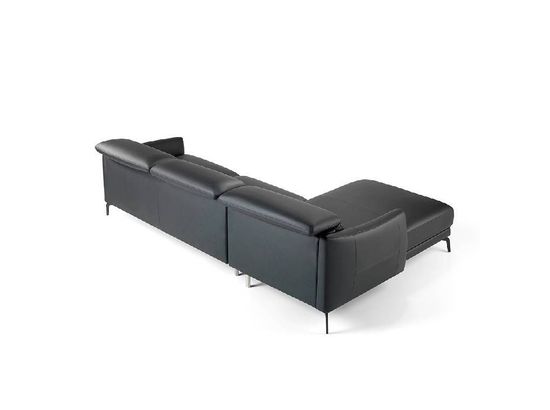 Угловой диван 5359-R /6041 черный кожаный