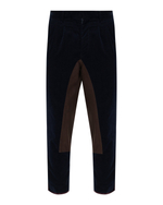 UNDERCOVER БРЮКИ УКОРОЧЕННЫЕ ВЕЛЬВЕТОВЫЕ ТЕМНО-СИНИЕ