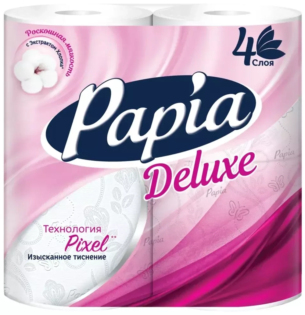 Туалетная бумага Papia Deluxe белая четырехслойная 4 рул.