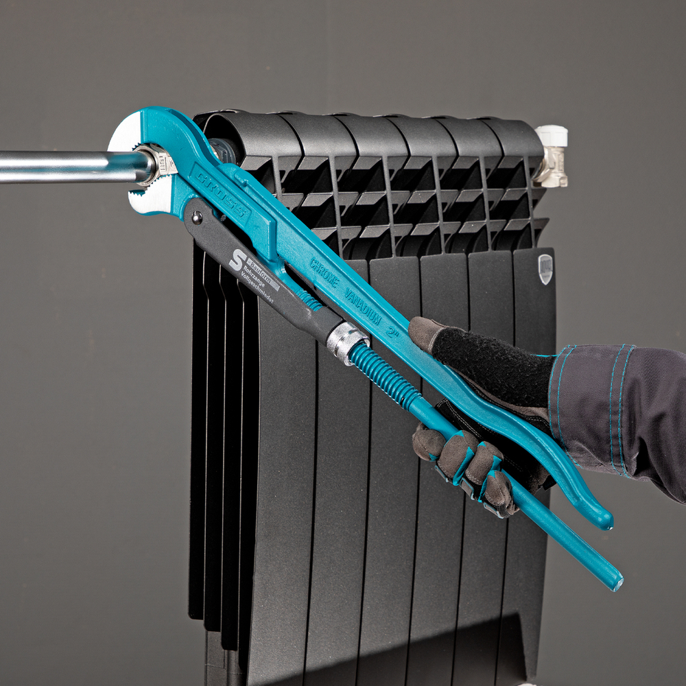 Ключ трубный рычажный 2, №3, цельнокованый, CrV, тип "S" Gross