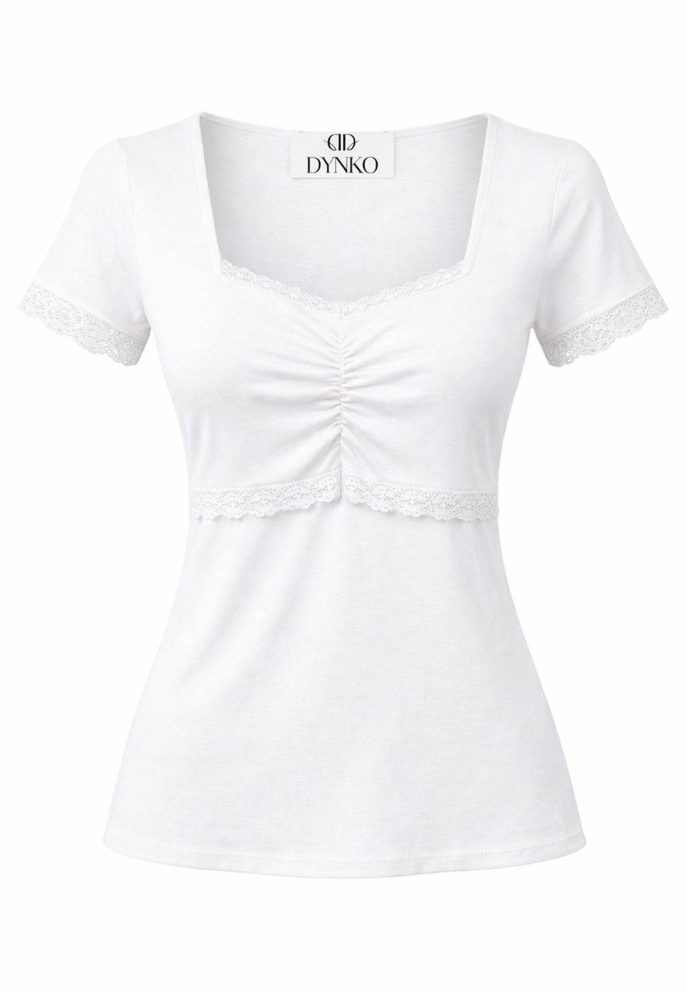 Футболка с кружевом