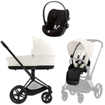 Коляска Cybex Priam IV Matt Black complete Cloud G Magic Black Base G 4 в 1 Off White