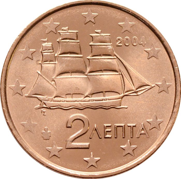 2 евроцента 2004 Греция (2 euro cent)